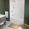 Rubix 6030 AFR Acrylic Alcove Left-Hand Drain Bathtub in White with Linear Overflow