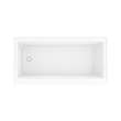 Rubix 6030 AFR Acrylic Alcove Left-Hand Drain Bathtub in White with Linear Overflow