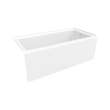 Rubix 6030 AFR Acrylic Alcove Right-Hand Drain Bathtub in White with Linear Overflow