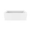 Bosca 6030 IFS AFR Acrylic Alcove Left-Hand Drain Bathtub in White with Linear Overflow