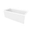Bosca 6030 IFS AFR Acrylic Alcove Left-Hand Drain Bathtub in White with Linear Overflow