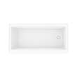 Bosca 6030 IFS AFR Acrylic Alcove Right-Hand Drain Bathtub in White with Linear Overflow