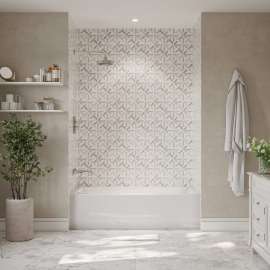 SMIN 6030 IFS AFR AcrylX(TM) Alcove Left-Hand Drain Bathtub in White
