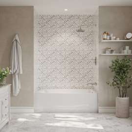 SMIN 6032 IFS AFR AcrylX(TM) Alcove Right-Hand Drain Bathtub in White