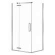 Link Curve Rectangular 42 x 34 x 75 in. 8mm Pivot Shower Door for Corner Installation with Clear glass in Chrome