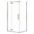Link Curve Rectangular 42 x 34 x 75 in. 8mm Pivot Shower Door for Corner Installation with Clear glass in Brushed Nickel