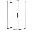 Link Curve Rectangular 42 x 34 x 75 in. 8mm Pivot Shower Door for Corner Installation with Clear glass in Matte Black