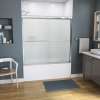 Kameleon 55-59 x 57 in. 6 mm Bypass Tub Door for Alcove Installation with Fluted glass in Chrome