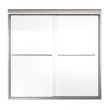 Kameleon 55-59 x 57 in. 6 mm Bypass Tub Door for Alcove Installation with Fluted glass in Dark Bronze
