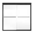 Kameleon 55-59 x 57 in. 6 mm Bypass Tub Door for Alcove Installation with Fluted glass in Matte Black