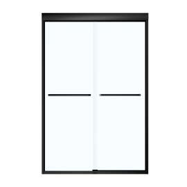 Kameleon 40-44 x 71 in. 6 mm Bypass Shower Door for Alcove Installation with Clear glass in Matte Black