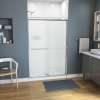 Kameleon 43-47 x 71 in. 6 mm Bypass Shower Door for Alcove Installation with Fluted glass in Chrome