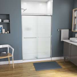 Kameleon 43-47 x 71 in. 6 mm Bypass Shower Door for Alcove Installation with Fluted glass in Chrome