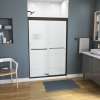 Kameleon 43-47 x 71 in. 6 mm Bypass Shower Door for Alcove Installation with Fluted glass in Dark Bronze