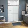 Kameleon 43-47 x 71 in. 6 mm Bypass Shower Door for Alcove Installation with Fluted glass in Brushed Nickel