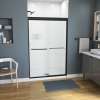 Kameleon 43-47 x 71 in. 6 mm Bypass Shower Door for Alcove Installation with Fluted glass in Matte Black