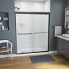 Kameleon 55-59 x 71 in. 6 mm Bypass Shower Door for Alcove Installation with Fluted glass in Dark Bronze