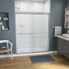 Kameleon 55-59 x 71 in. 6 mm Bypass Shower Door for Alcove Installation with Fluted glass in Brushed Nickel