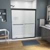 Kameleon 55-59 x 71 in. 6 mm Bypass Shower Door for Alcove Installation with Fluted glass in Matte Black