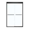 Kameleon 43-47 x 71 in. 8 mm Bypass Shower Door for Alcove Installation with Clear glass in Matte Black
