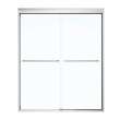 Kameleon 55-59 x 71 in. 8 mm Bypass Shower Door for Alcove Installation with Clear glass in Chrome