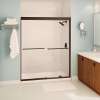 Kameleon 55-59 x 71 in. 8 mm Bypass Shower Door for Alcove Installation with Clear glass in Dark Bronze
