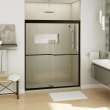 Kameleon 55-59 x 71 in. 8 mm Bypass Shower Door for Alcove Installation with Clear glass in Dark Bronze