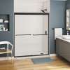 Kameleon 55-59 x 71 in. 8 mm Bypass Shower Door for Alcove Installation with Clear glass in Matte Black