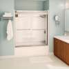 Kameleon SC 55-59 x 57 in. 6 mm Bypass Tub Door for Alcove Installation with Clear glass in Brushed Nickel