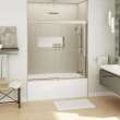 Kameleon SC 55-59 x 57 in. 6 mm Bypass Tub Door for Alcove Installation with Clear glass in Brushed Nickel