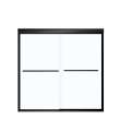 Kameleon SC 55-59 x 57 in. 6 mm Bypass Tub Door for Alcove Installation with Clear glass in Matte Black