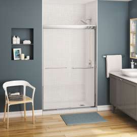 Kameleon SC 40-44 x 71 in. 6 mm Bypass Shower Door for Alcove Installation with Clear glass in Chrome