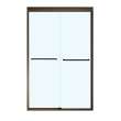 Kameleon SC 43-47 x 71 in. 6 mm Bypass Shower Door for Alcove Installation with Clear glass in Dark Bronze