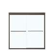 Kameleon SC 55-59 x 57 in. 8 mm Bypass Tub Door for Alcove Installation with Clear glass in Dark Bronze
