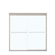 Kameleon SC 55-59 x 57 in. 8 mm Bypass Tub Door for Alcove Installation with Clear glass in Brushed Nickel