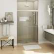 Kameleon SC 43-47 x 71 in. 8 mm Bypass Shower Door for Alcove Installation with Clear glass in Brushed Nickel