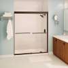 Kameleon SC 55-59 x 71 in. 8 mm Bypass Shower Door for Alcove Installation with Clear glass in Dark Bronze