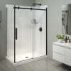 Halo Pro 60 x 32 x 78 3/4 in. 8mm Sliding Shower Door for Corner Installation with Clear glass in Matte Black