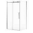 Halo Pro 48 x 36 x 78 3/4 in. 8mm Sliding Shower Door for Corner Installation with Clear glass in Chrome
