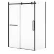 Halo Pro 60 x 32 x 78 3/4 in. 8mm Sliding Shower Door with Towel Bar for Corner Installation with Clear glass in Matte Black