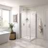 Manhattan Square 36 x 36 x 72 in. 6mm Pivot Shower Door for Corner Installation with Clear glass & Square Handle in Chrome