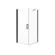 Manhattan Square 36 x 36 x 72 in. 6mm Pivot Shower Door for Corner Installation with Clear glass & Square Handle in Matte Black