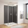 Connect Pro 43 1/2-45 x 76 in. 6mm Sliding Shower Door for Alcove Installation with Clear glass in Chrome