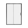 Connect Pro 55 1/2-57 x 76 in. 6mm Sliding Shower Door for Alcove Installation with Clear glass in Matte Black