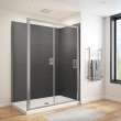 Connect Pro 57-58 1/2 x 76 in. 6mm Sliding Shower Door for Alcove Installation with Clear glass in Chrome