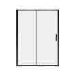 Connect Pro 57-58 1/2 x 76 in. 6mm Sliding Shower Door for Alcove Installation with Clear glass in Matte Black
