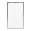 Connect 43 1/2-45 x 72 in. 6mm Sliding Shower Door for Alcove Installation with Clear glass in Brushed Nickel