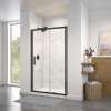 Connect 43 1/2-45 x 72 in. 6mm Sliding Shower Door for Alcove Installation with Clear glass in Matte Black