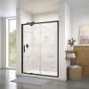 Connect 55 1/2-57 x 72 in. 6mm Sliding Shower Door for Alcove Installation with Clear glass in Matte Black