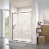Connect 57-58 1/2 x 72 in. 6mm Sliding Shower Door for Alcove Installation with Clear glass in Brushed Nickel